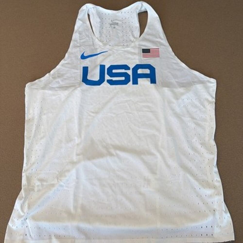 Nike Pro Elite Team USA Track Singlet AO8502-XXX White Men’s XL